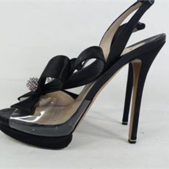 Nicholas Kirkwood Women's Black Embellished Strappy Sandal Pumps Size: 40 - Picture 8 of 9